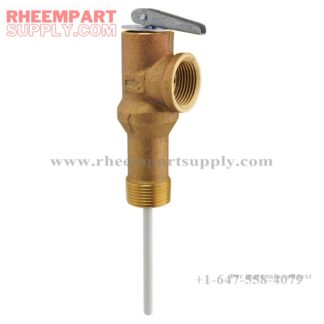 Rheem Ap14835G Natural/Propane Gas Temperature And Pressure Relief Valve For 43Pv 40/50 Gal Water Heaters, 3/4 In. Npt, 150 Psi, 210F